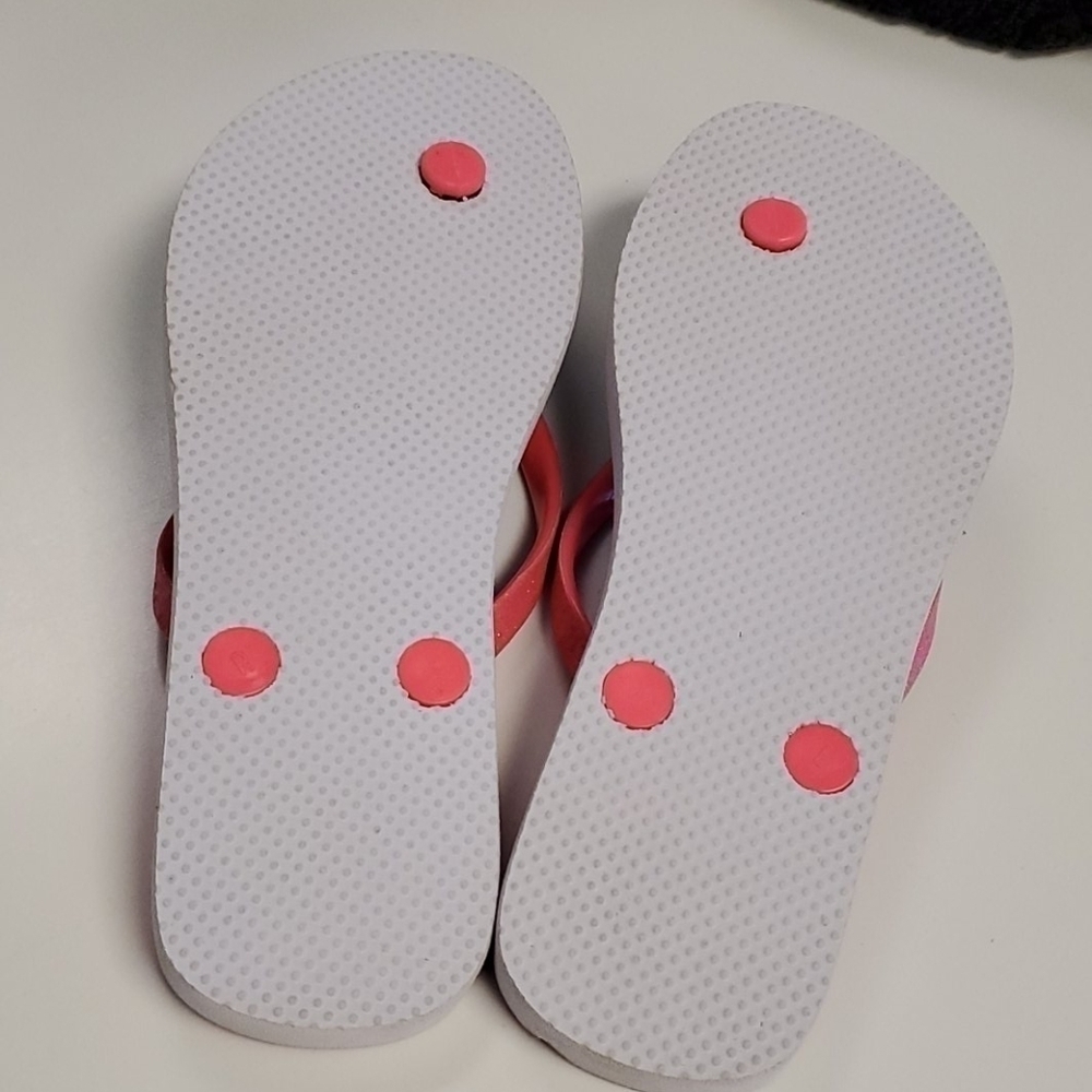 OP bight pink/yellow flip flops -  5/6 - Picture 4 of 6